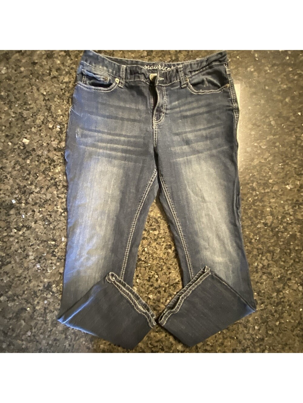 Maurices Juniors Bootcut Jeans Blue Medium Wash Stretch Denim Size 11/12